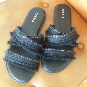 Torrid Slip On Tassel Sandals